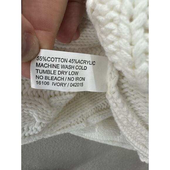 Donna Salyer Fabulous Furs Faux Womens Sweater Size XL White Knit Turtleneck - Picture 5 of 11